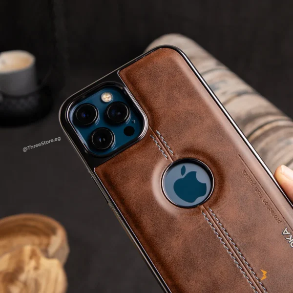 ⁦Leather Slim Logo View Classic For Iphone⁩ - الصورة ⁦4⁩