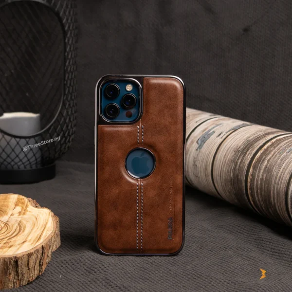 Leather Slim Logo View Classic For Iphone