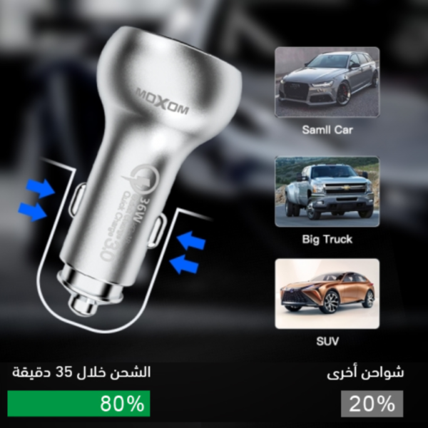 ⁦Moxom Charge Car 36W⁩ - الصورة ⁦6⁩