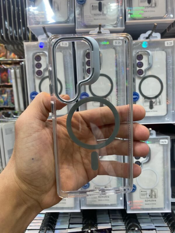 ⁦Transparent Magsafe Stand Case For samsung⁩ - الصورة ⁦9⁩