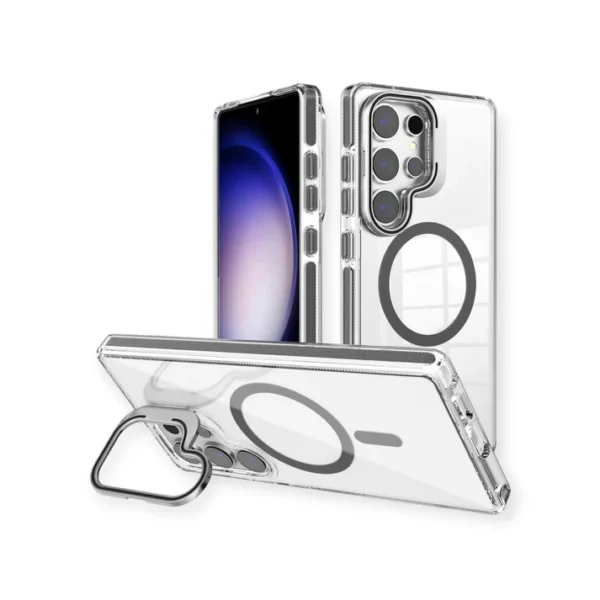 ⁦Transparent Magsafe Stand Case For samsung⁩ - الصورة ⁦4⁩