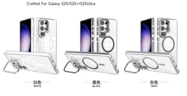 ⁦Transparent Magsafe Stand Case For samsung⁩ - الصورة ⁦6⁩