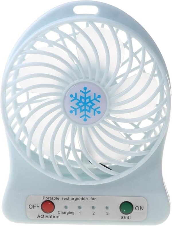 ⁦Mini Portable Fan with LED Light⁩ - الصورة ⁦4⁩