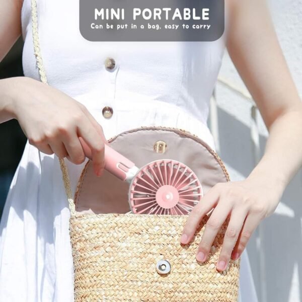 ⁦Mini portable rechargeable hand fan⁩ - الصورة ⁦7⁩