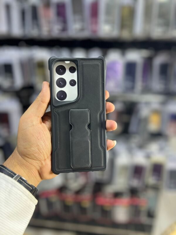Stand leather case for samsung