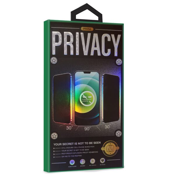 ⁦Tempered Glass Privacy Screen Protector for oppo⁩ - الصورة ⁦2⁩