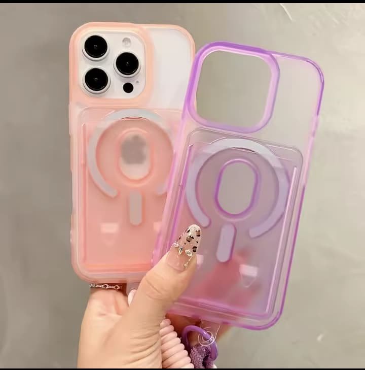 Transparent Magsafe wallet case for iphone - الصورة 5