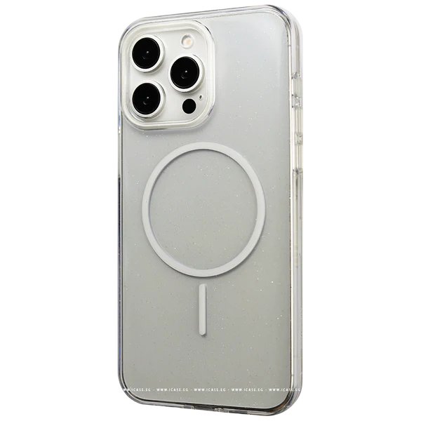 Sleek Edge Glitter Clear Magnetic Case - الصورة 4