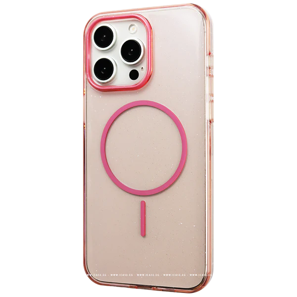 Sleek Edge Glitter Clear Magnetic Case - الصورة 5