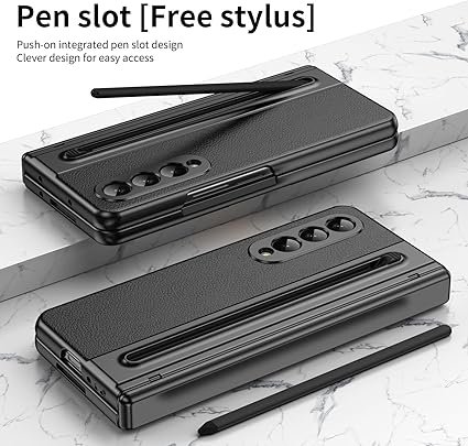 Foldino Leather Case with Pen Samsung Z Fold - الصورة 2