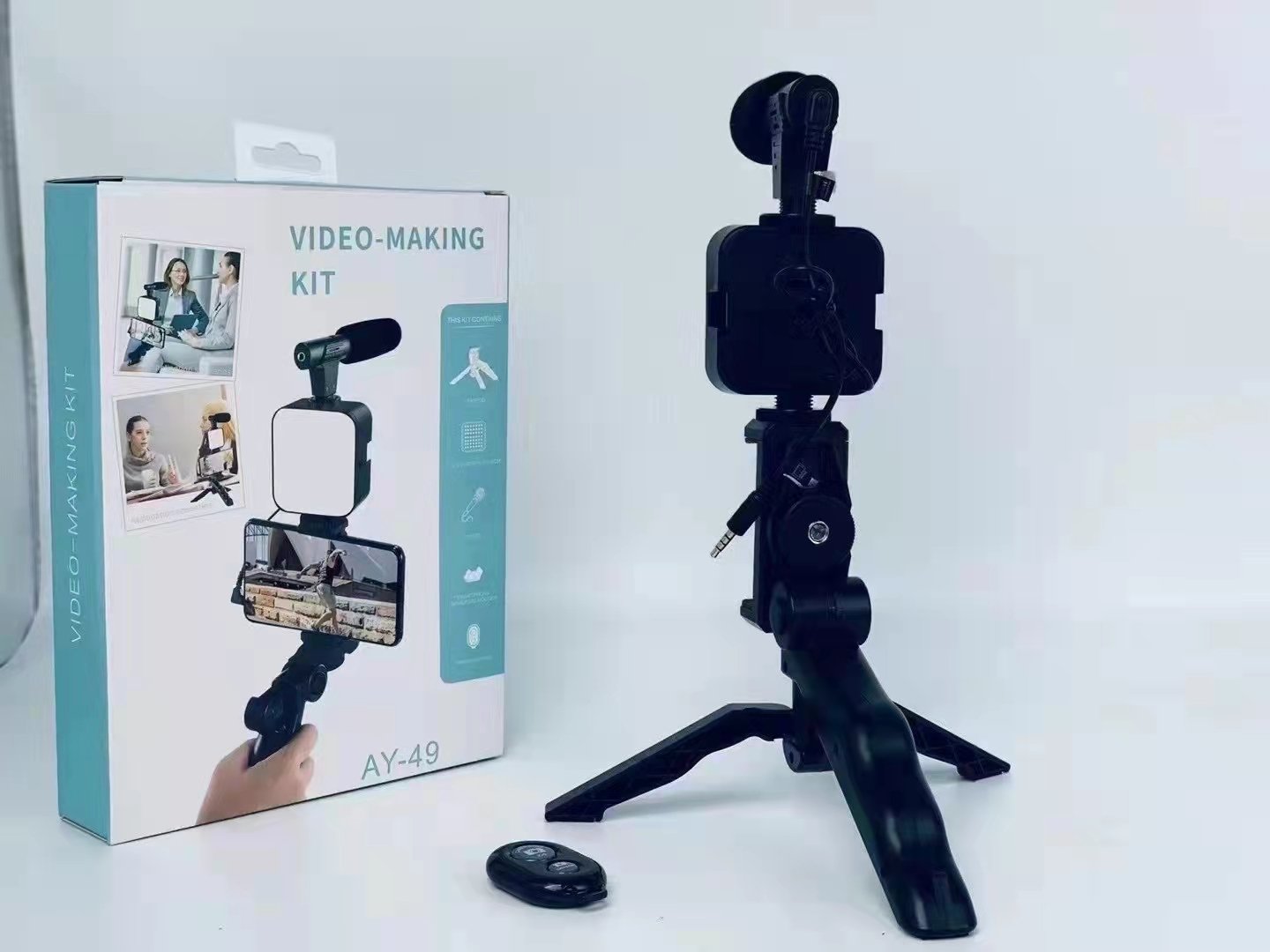Mini Tripod Kits Microphone LED Fill Light - الصورة 6