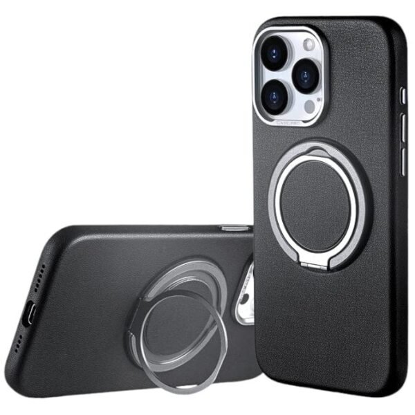 ⁦Leather Case, Invisible Magnetic Holder for iphone⁩ - الصورة ⁦6⁩