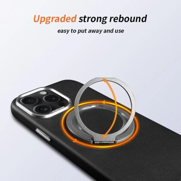 ⁦Leather Case, Invisible Magnetic Holder for iphone⁩ - الصورة ⁦2⁩