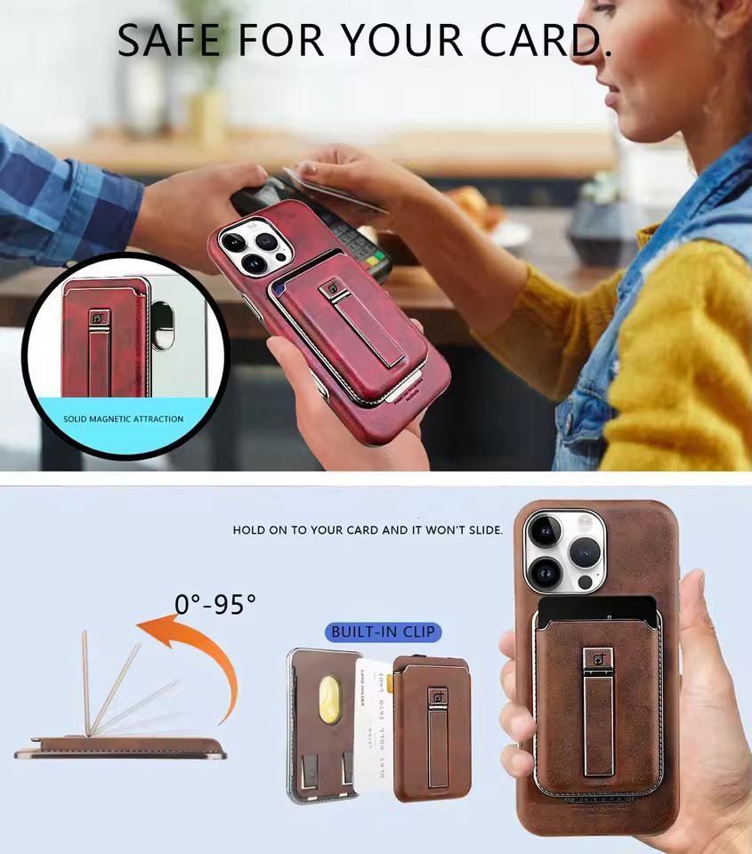 New leather wallet case for iphone - الصورة 5