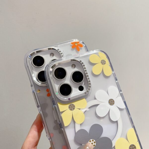 ⁦Floral Flower Magnetic Transparent for iPhone⁩ - الصورة ⁦9⁩