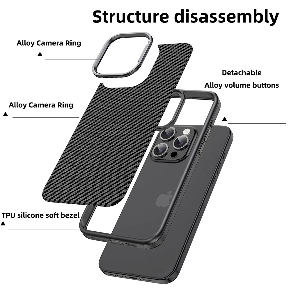 fiber carbon pattern cover for iphone - الصورة 3