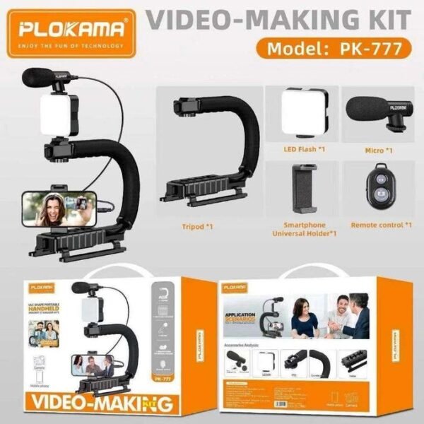 Blukama Video Studio Kit with LED Light and Selfie Camera PK 777