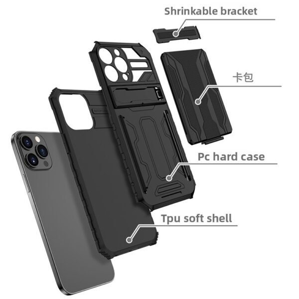 ⁦Card Slot Wallet Case for IPHONE⁩ - الصورة ⁦5⁩
