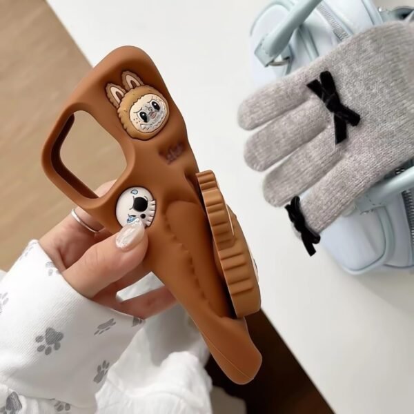 ⁦Labubuo Phone Case Retractable Stand for iphone⁩ - الصورة ⁦5⁩