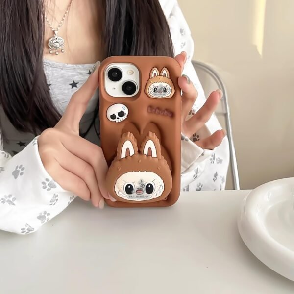 ⁦Labubuo Phone Case Retractable Stand for iphone⁩ - الصورة ⁦2⁩