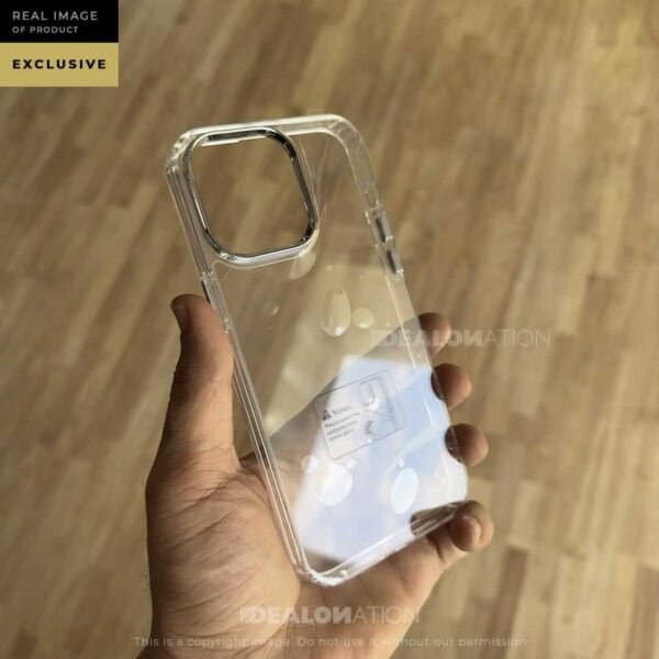 ⁦SHEERFORCE Clear Case With Silver Camera Ring for iphone⁩ - الصورة ⁦5⁩