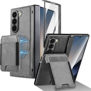 Detachable Wallet Leather Hinge Case for samsung - Tatinum, Z Fold 5